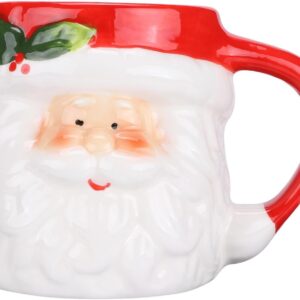 SEWACC Christmas Santa Mug, Creative Ceramic Coffee Cup, Assorted Color, 3. 74 X 3. 34 X 3. 14 Inch, Holiday Kids and Adults