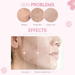 LAIKOU Beauty Gifts for Women, Sakura Skincare Set for Teen Girls, Facial Skin Care Products t, Hydrating & Nourishing Travel-Friendly Daily Facial Skincare Routine 34PCS