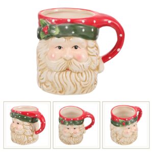 BESPORTBLE Santa Mugs Porcelain Coffee Cup Home Water Mug Christmas Ceramic Mug Porcelain Christmas Coffee Mugs Cute Ceramic Santa Juice Cup Milk Mug Porcelain Cup Ceramics Office Concentrate