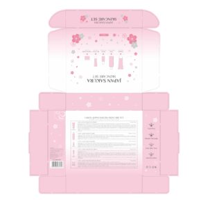 LAIKOU Skin Care Set JAPAN SAKURA Women Beauty Gift Sets Skin Care Kit with Cleanser, Toner, Serum, Eye Cream, Face Cream Travel Kit for Women Teen Girls Mom Daughter Birthday TSA-friendly Sizes 5pcs