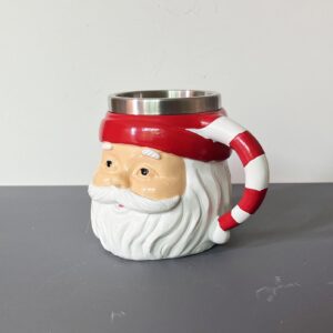 Christmas Mug,Santa Design Winter Coffee Mugs | 250ml Drinkware with Handle for Girls Women Birthday Decor Chocolate Vacation Drinking Beer