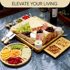 Unique Cheese Board Birthday Gifts for Women Perfect as Wedding, Anniversary, or Housewarming Present for Couples - Charcuterie Board with Knife Set - Serving Platter Tray for Wife Mum Her