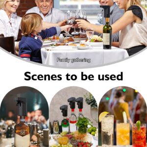 Redsack Electric Wine Decanter Pump - Rechargeable Smart Dispenser Adjustable 1-999ml, Precise Pouring for Wine、Whisky、Liquor、Drink、Automatic Aerator Measuring Display for Home Bar or Gift(Black)