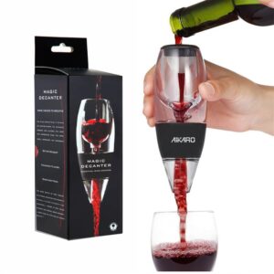 AIKARO Wine Aerator, Red Wine Decanter with Wine Filter and Base