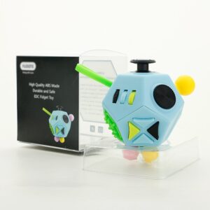 YUDOTE Fidget Toy 12 Sides Hand Dodecahedron Toys, Every Day Carry Fidgets Devices Relieves Stress and Anxiety Antidepression - for Children and Adult, Blue