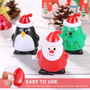 jojofuny 6pcs Christmas Wind Up Toys Xmas Novelty Jumping Toys| Santa, Snowman, Christmas Tree, 3 Deer|Christmas Stocking Stuffers for Kids Party Favors& Goodie Bag Filler