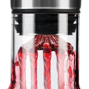 LOVEWEE Iceberg Wine Decanter with Aerator Filter, Red Wine Carafe, 51oz Wine Decanter Set with Lid, Wine Gifts for Christmas, Birthdays, Hand Blown Lead-Free Crystal Wine Decanter, Wine Aerator