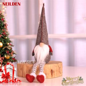 NEILDEN 3pcs New Christmas Decoration Long Legs Rudolph Doll Christmas Children Gift Hotel mall Window Decoration