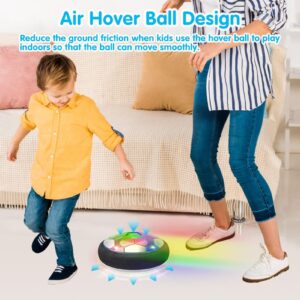 Kids Toys Hover-Soccer-Ball, Rechargeable with LED Light Air Power Soccer Ball, Indoor Outdoor Game Floating Soccer Ball with Upgraded Foam-Bumper, for Age3 4 5 6 7 8-16 Year Old Boys Girls