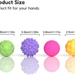 Silicone Magnetic Balls Fidget Toys for Adults & Teens,8PCS Stress Relief Sensory Toys for Autism ADHD Anxiety,Fun Textures Gadgets,Office Desk Toy,Stocking Stuffers for Women Men Teen (Colorful*4)