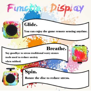 4 Pack Fidget Cube Fidget Toy, Magic Cube Stress and Anxiety Relief Toys, Infinity Cube Fidget Toy Cube Relaxing Hand-Held for Adults, Killing Time Cool Fidget Block for ADD/ADHD/OCD