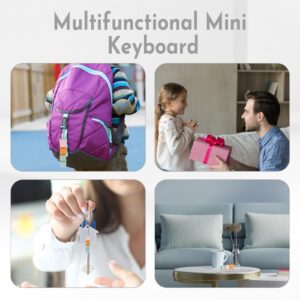 Byhoo Keyboard Fidget Toys, Quiet Fidget Toys for Relieve Stress, Fidget Keychain of 4 Colors Keyboard Clicker, Silent Fidget Keyboard for Study Room, Library and More Quietness Place