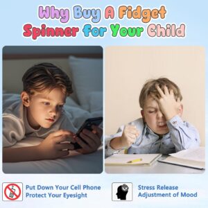 Aolcev Fidget Spinner Hand Spinner Fidget Toy Stainless Steel Metal Fast Bearing 2-5 Minutes Spins Hand Spinner Tri Finger Gyro Toy EDC ADHD Focus Anxiety Stress Relief Toys for Kids Women Men-Black
