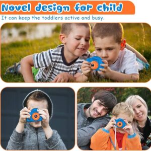 Upgrade Kids Selfie Camera, Christmas Birthday Gifts Toys for Children, HD Digital Video Cameras for Toddler, Portable Toy for 3 4 5 6 7 8 Year Old Boy Girl with 32GB SD Card (Navy Blue)